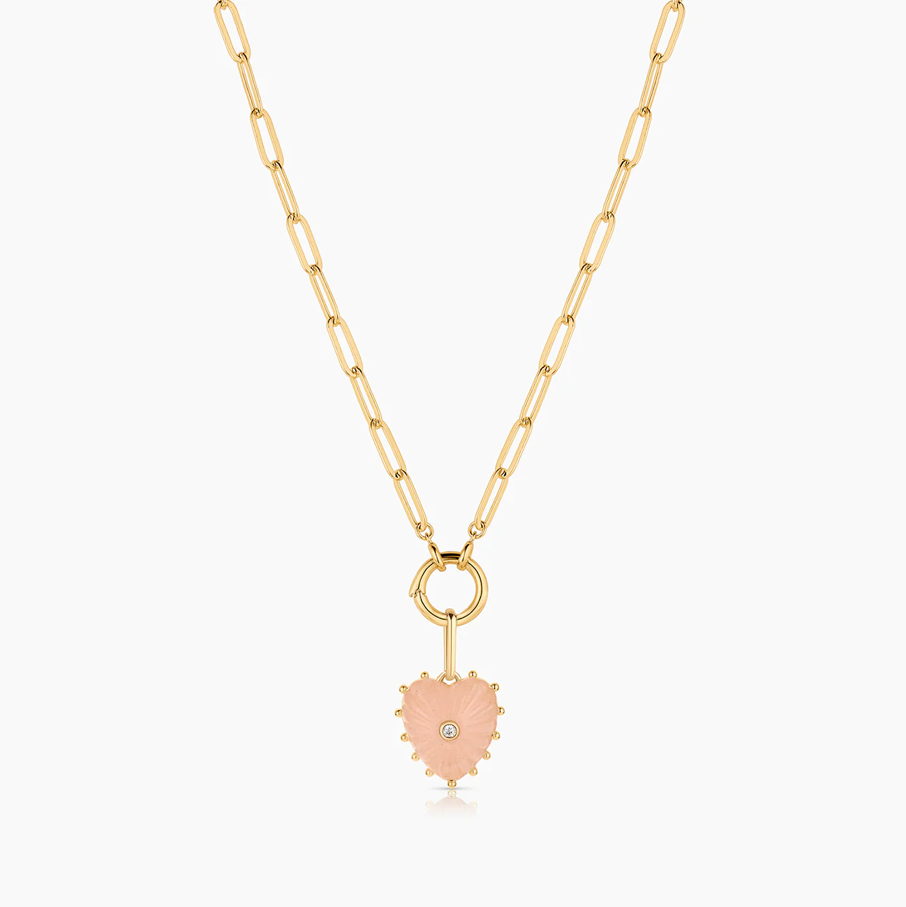 Isabel Pink Jade Heart - Image 4