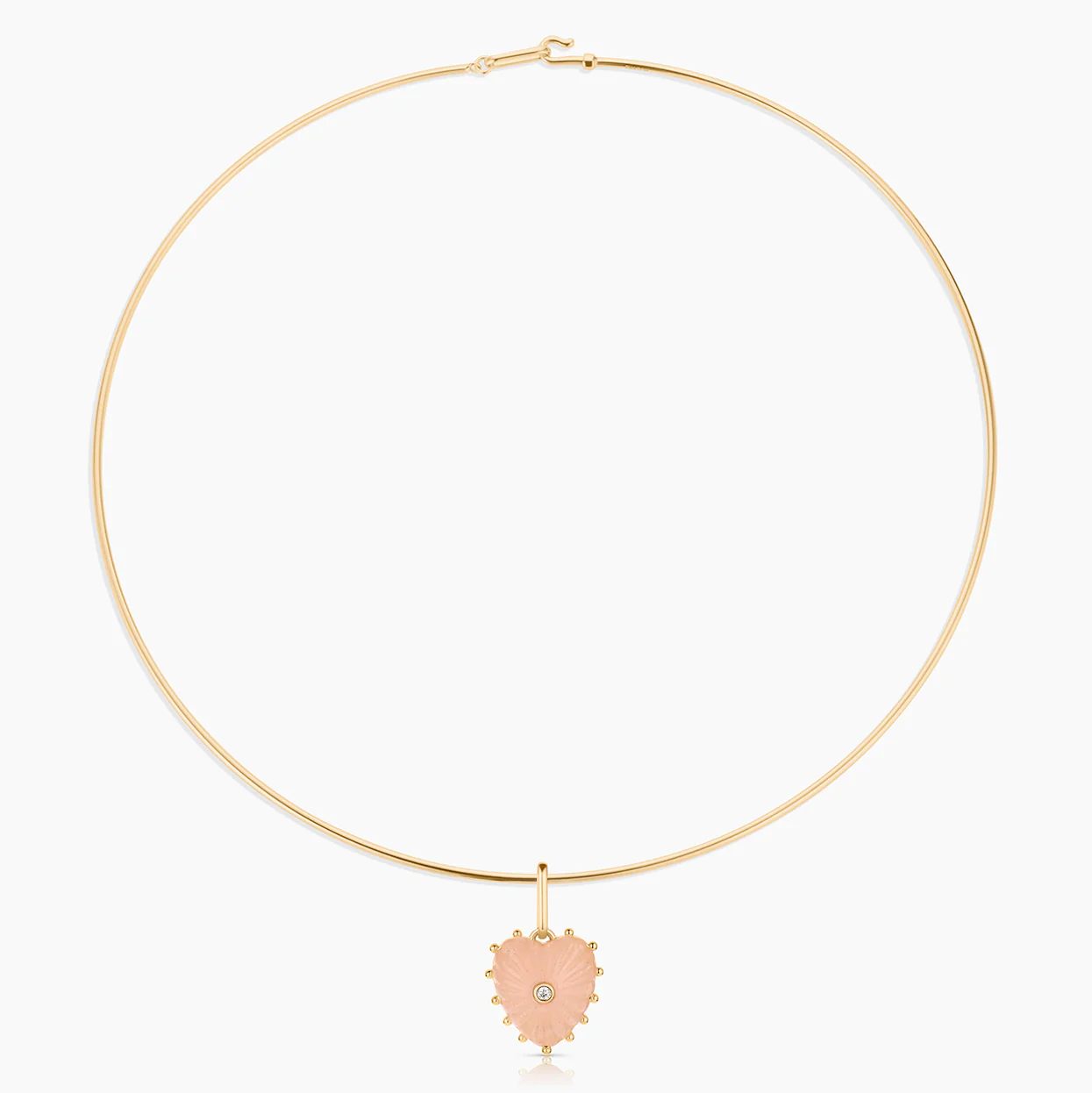 Isabel Pink Jade Heart - Image 7