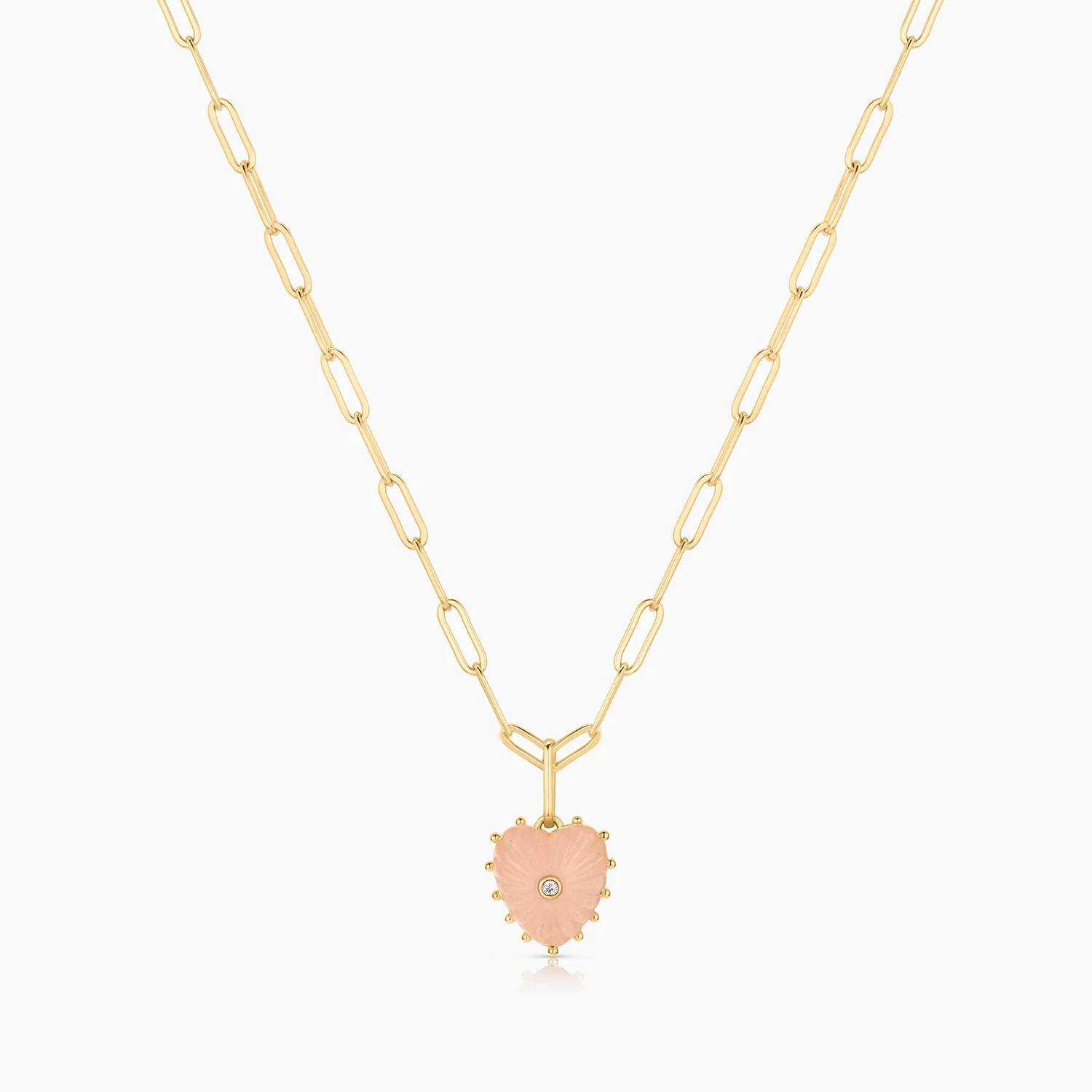Isabel Pink Jade Heart - Image 3