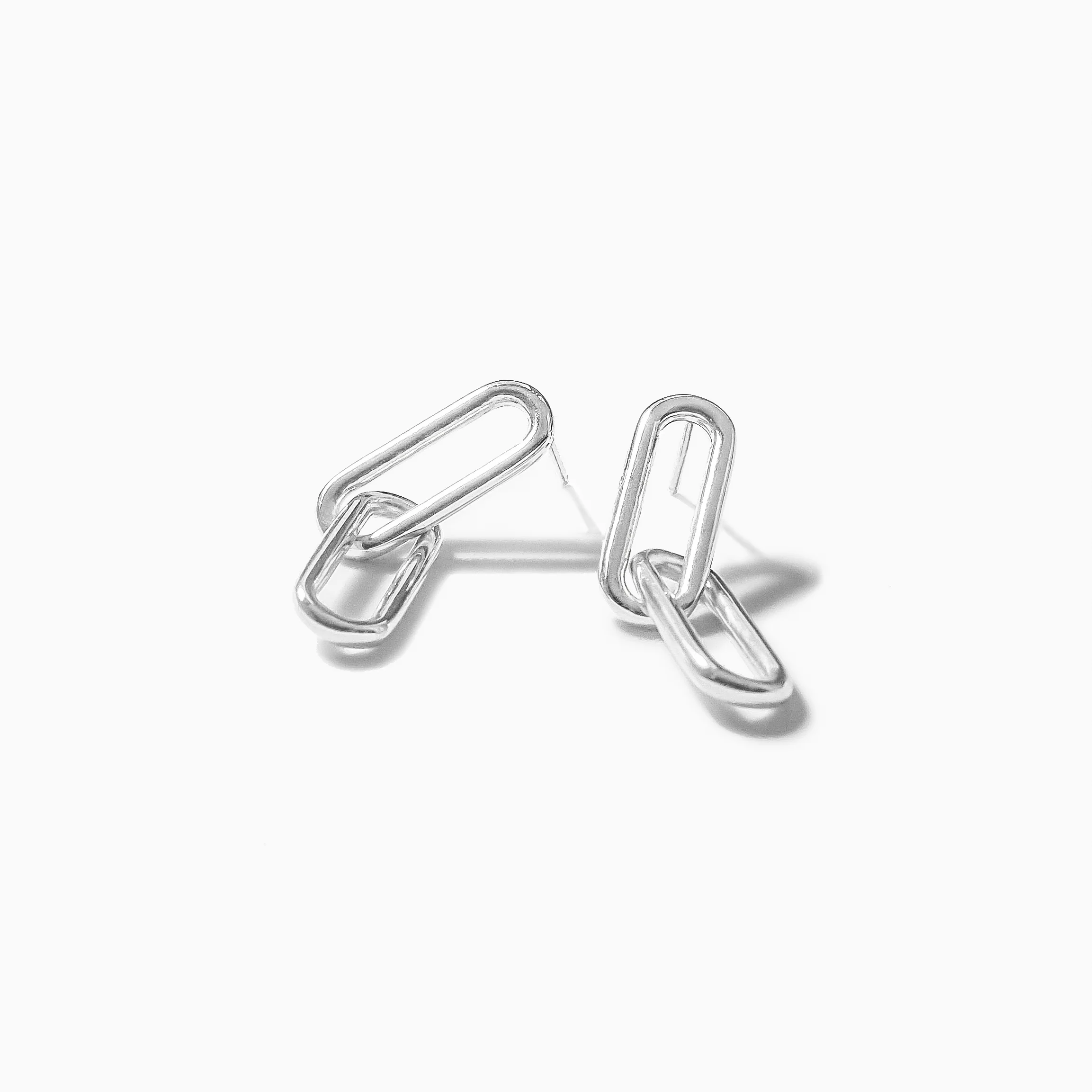 Lumos Silver Link Earrings