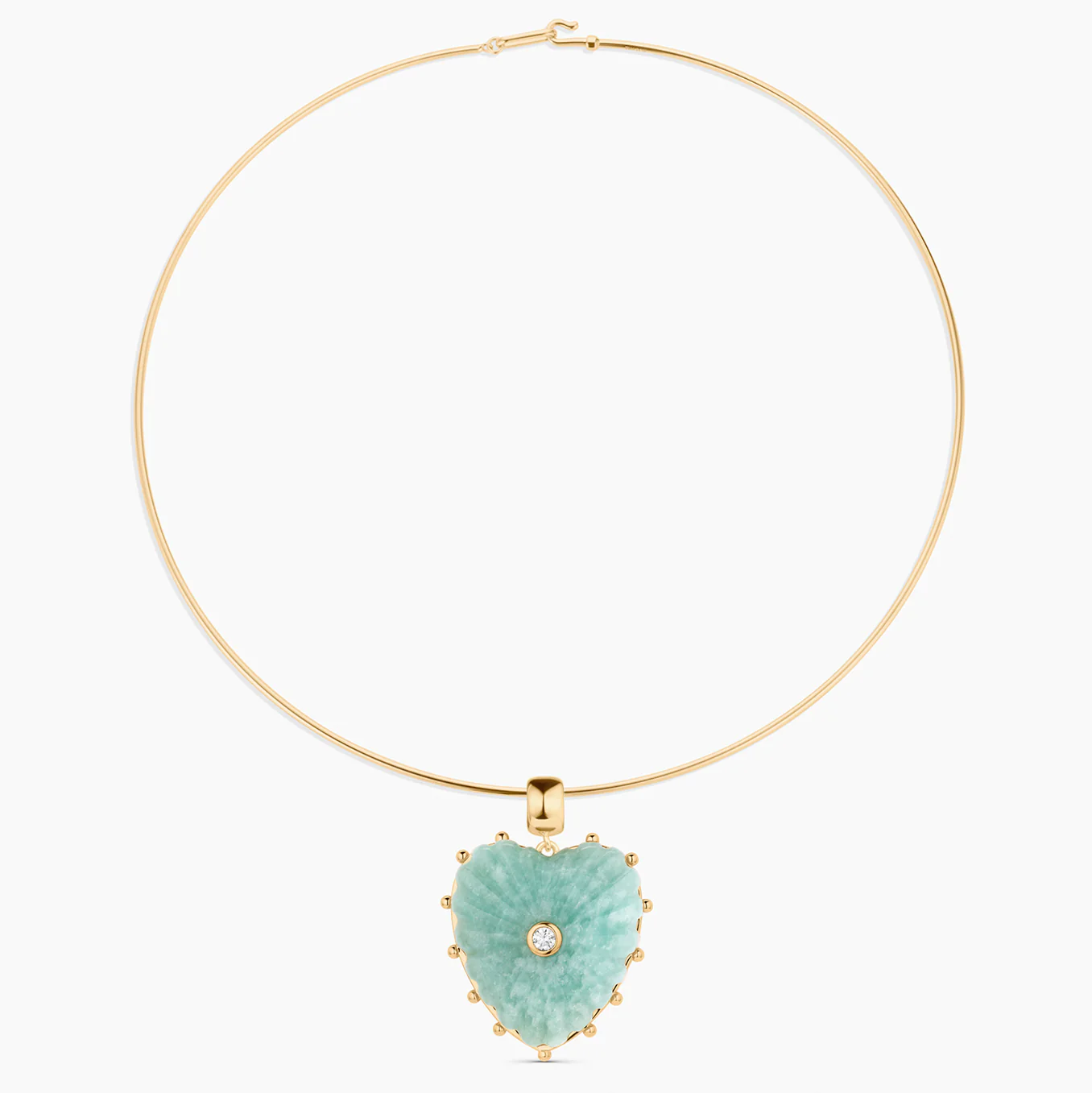 Malene Amazonite Heart Bail - Image 12