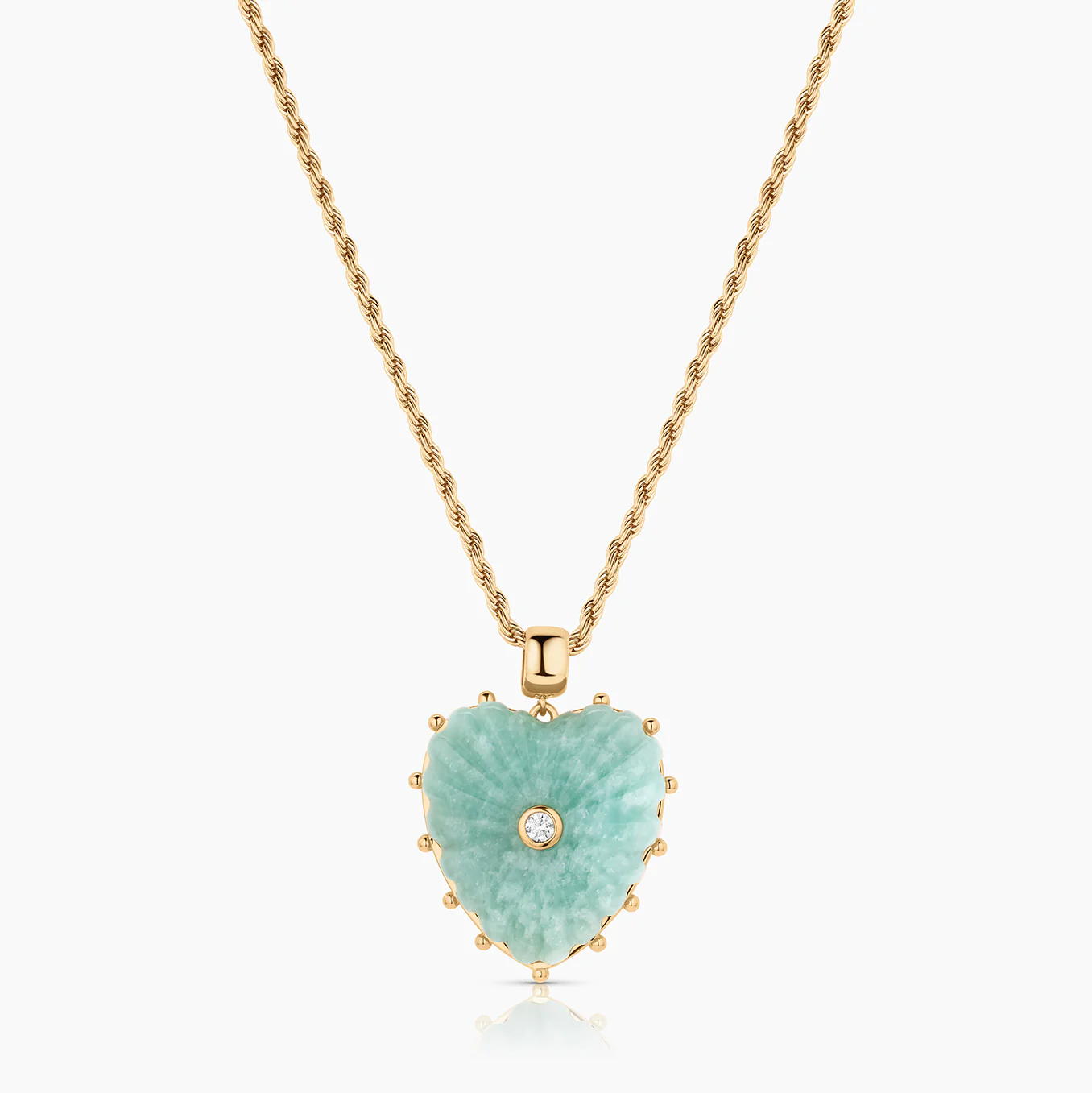 Malene Amazonite Heart Bail - Image 9