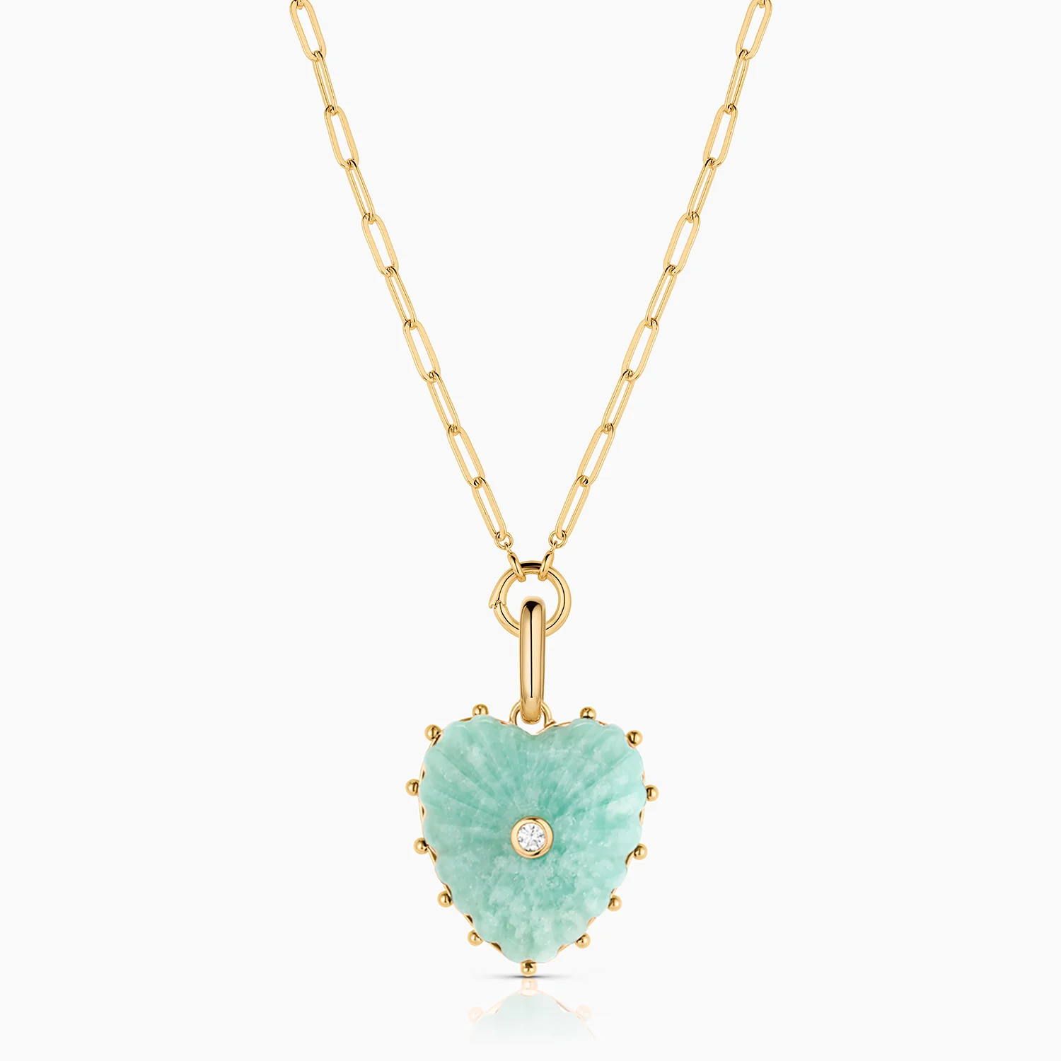 Malene Amazonite Heart Clip - Image 5