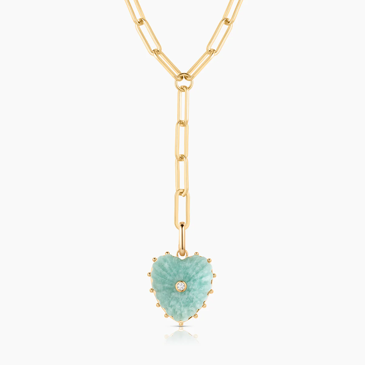 Malene Amazonite Heart Clip - Image 6