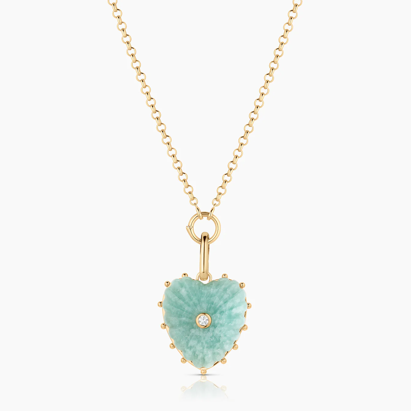 Malene Amazonite Heart Clip - Image 7