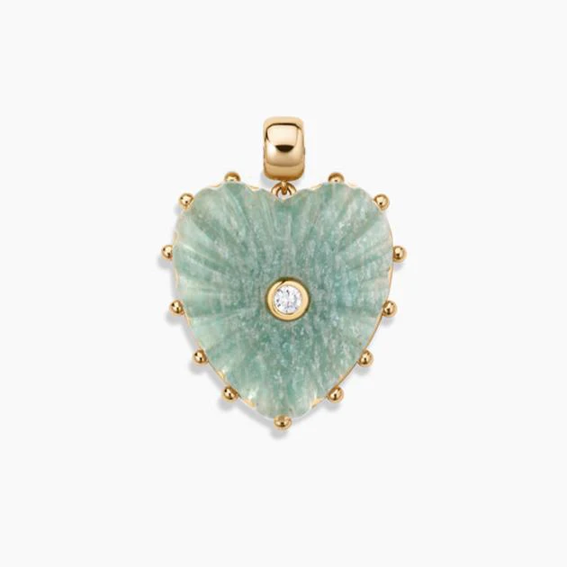 Malene Amazonite Heart Rope Necklace - Image 4