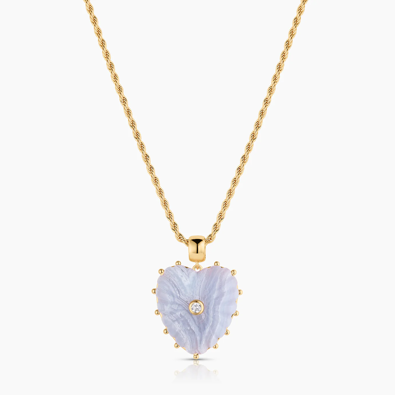 Malene Blue Lace Heart Bail - Image 8