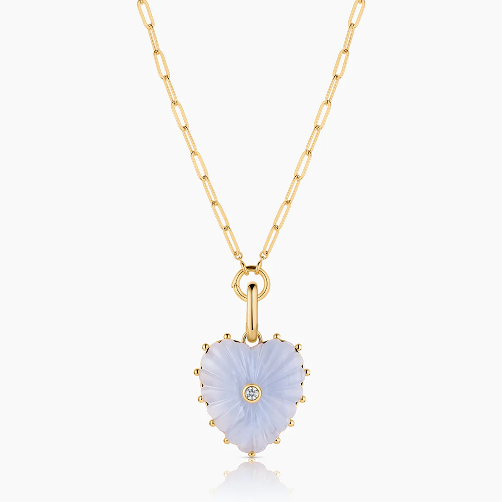 Malene Blue Lace Heart Clip - Image 7