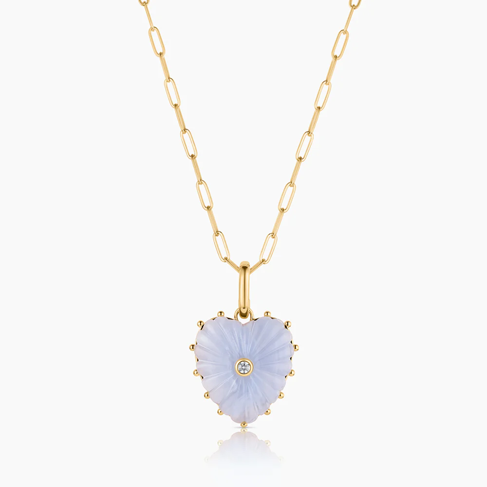 Malene Blue Lace Heart Clip - Image 8