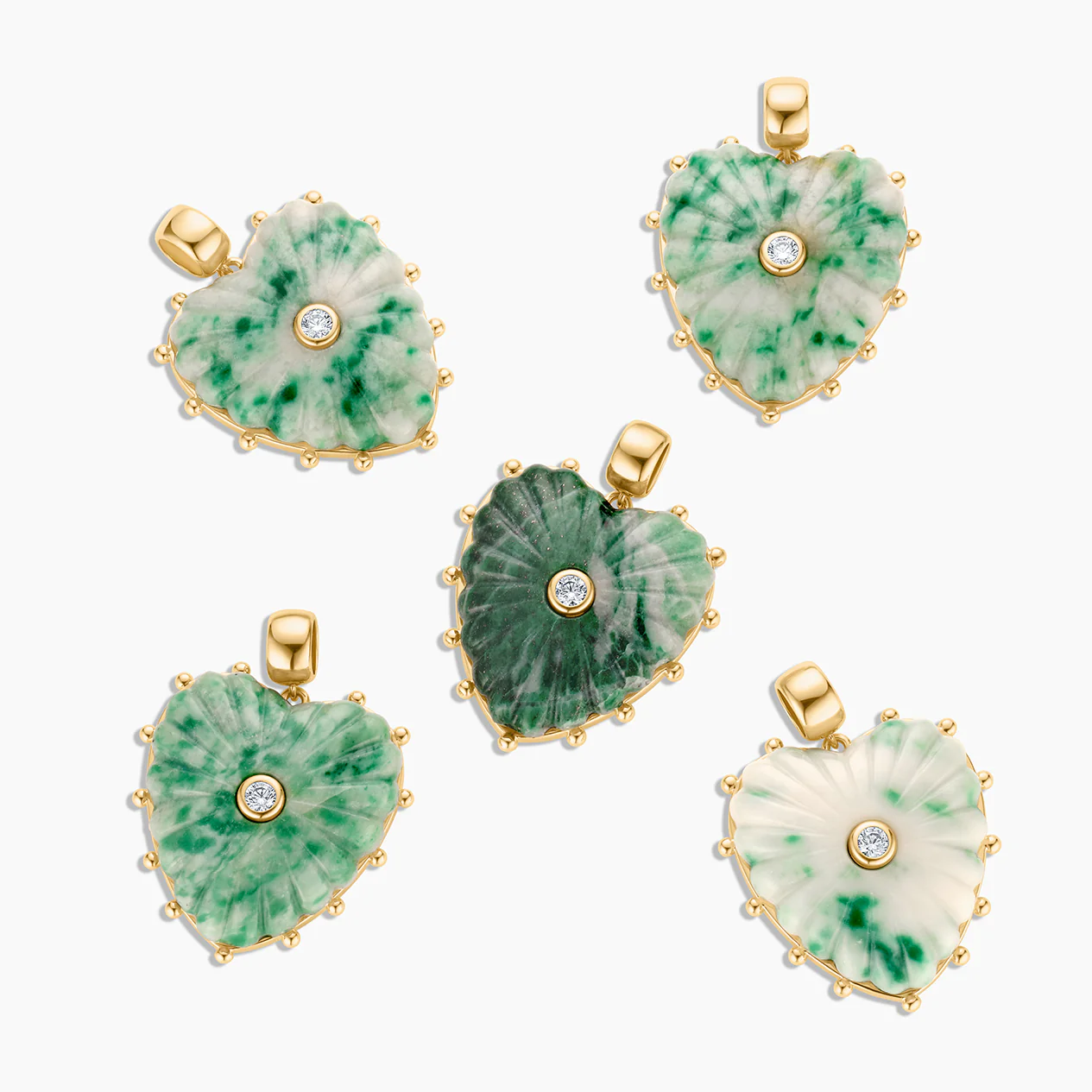 Malene Green Dot Heart Bail - Image 4