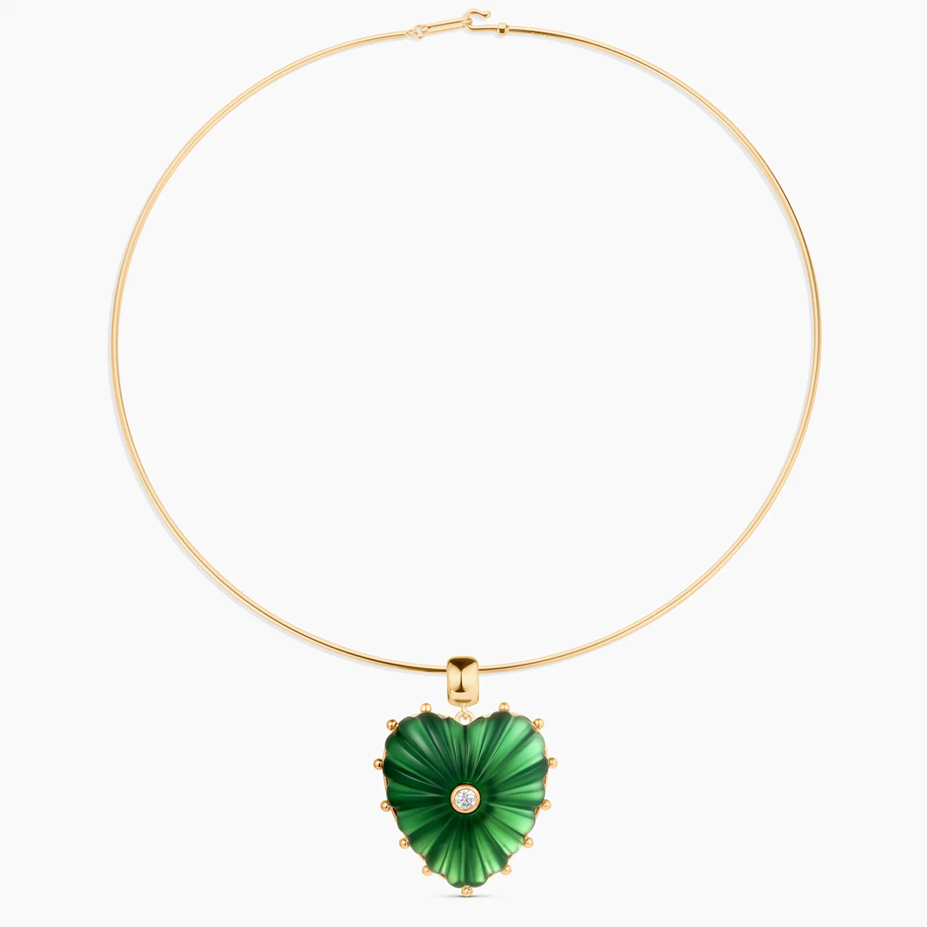 Malene Green Jade Heart Bail - Image 5