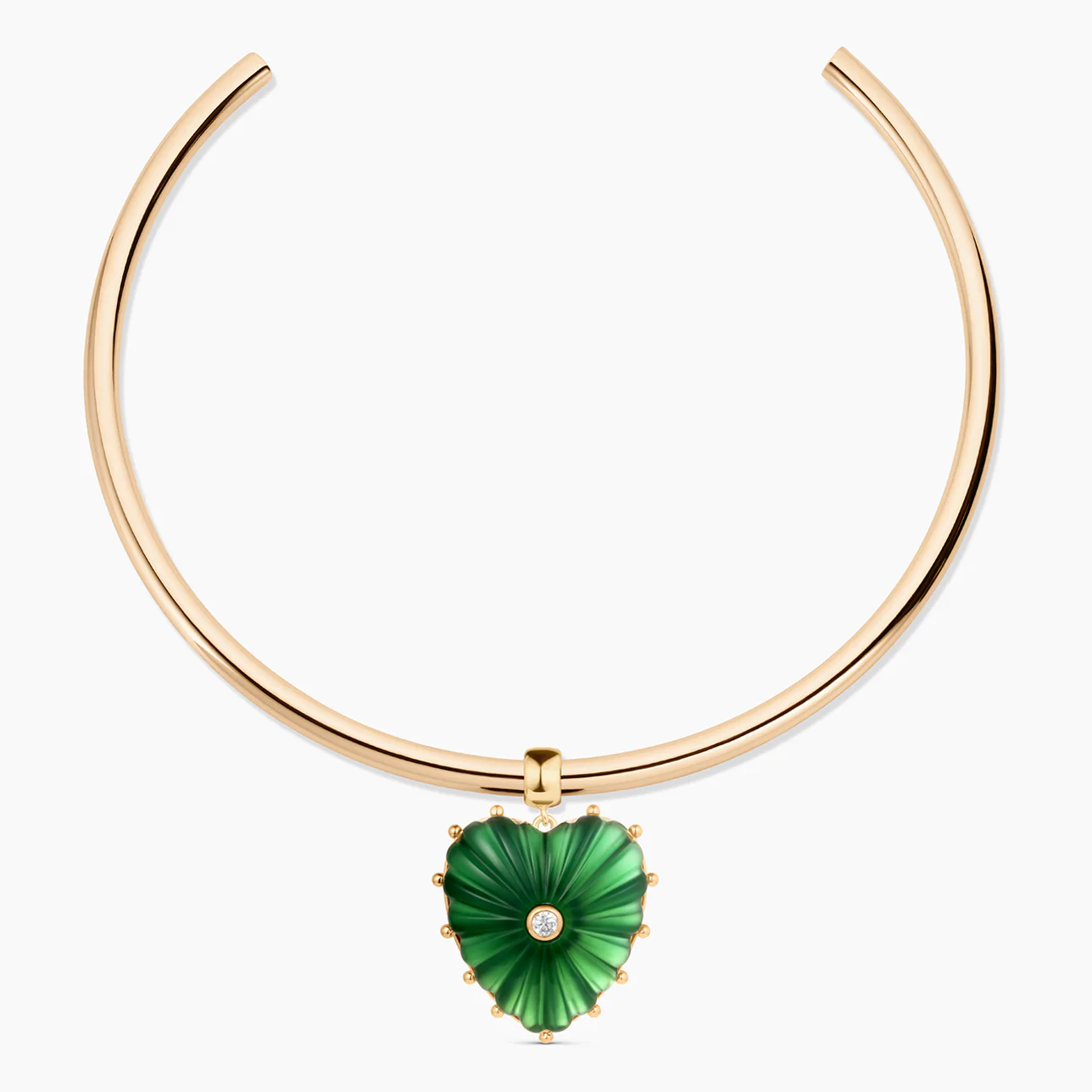 Malene Green Jade Heart Bail - Image 7