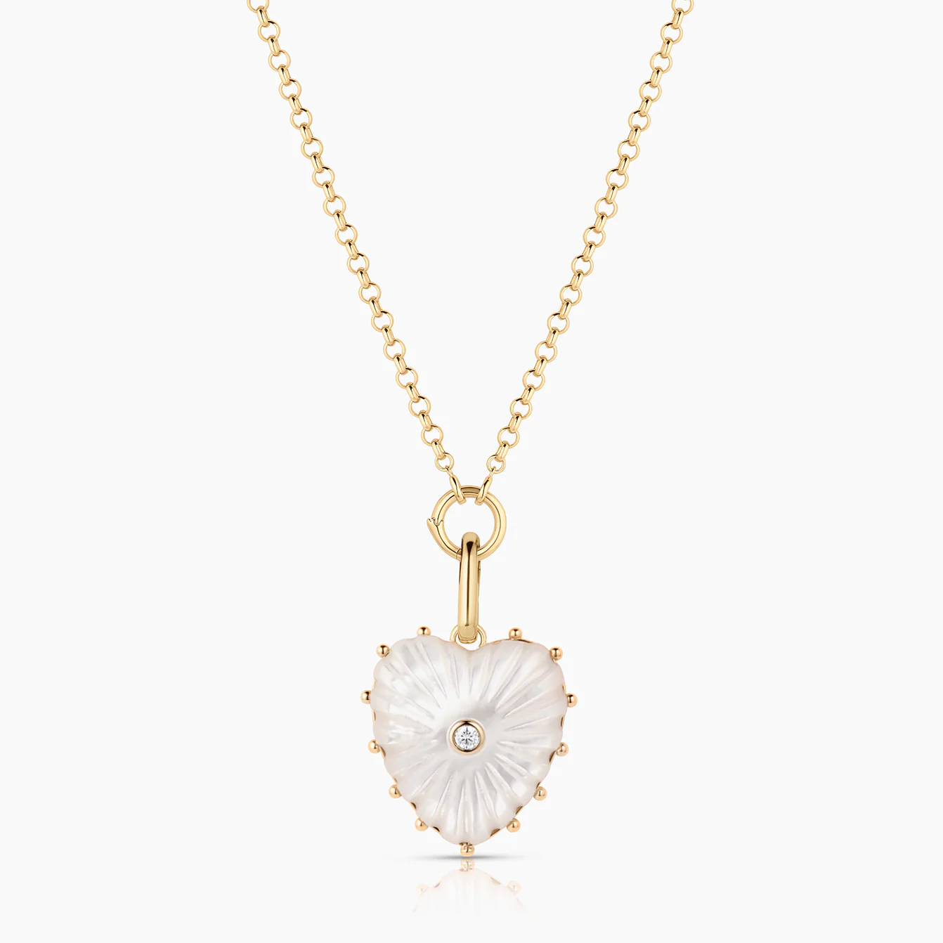 Malene Mother Of Pearl Heart Clip - Image 8