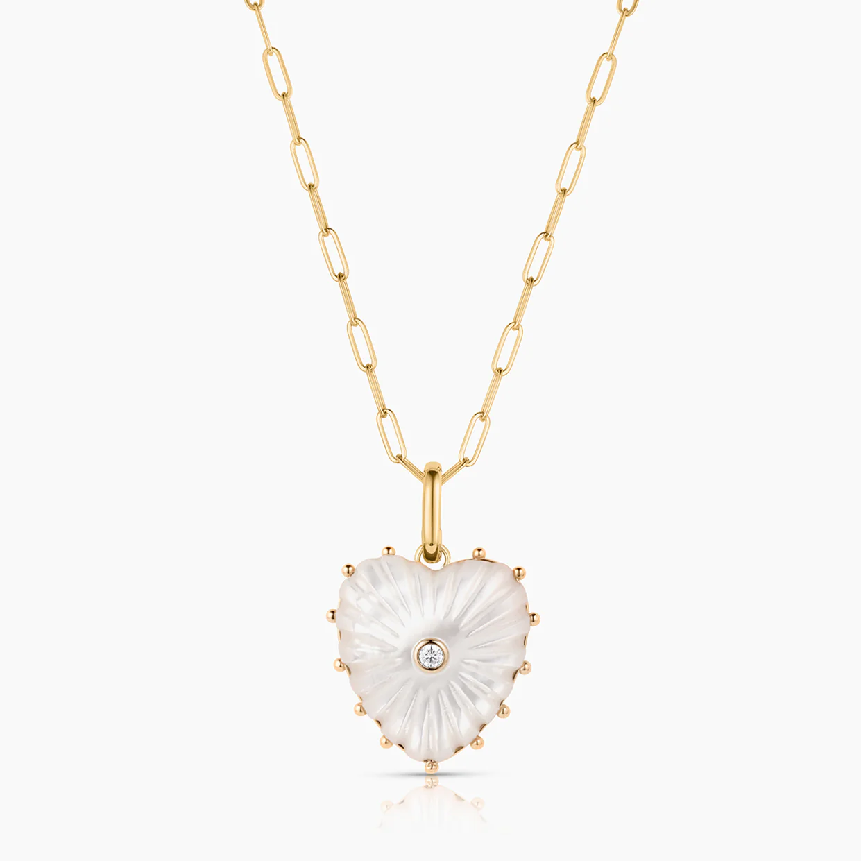 Malene Mother Of Pearl Heart Clip - Image 9
