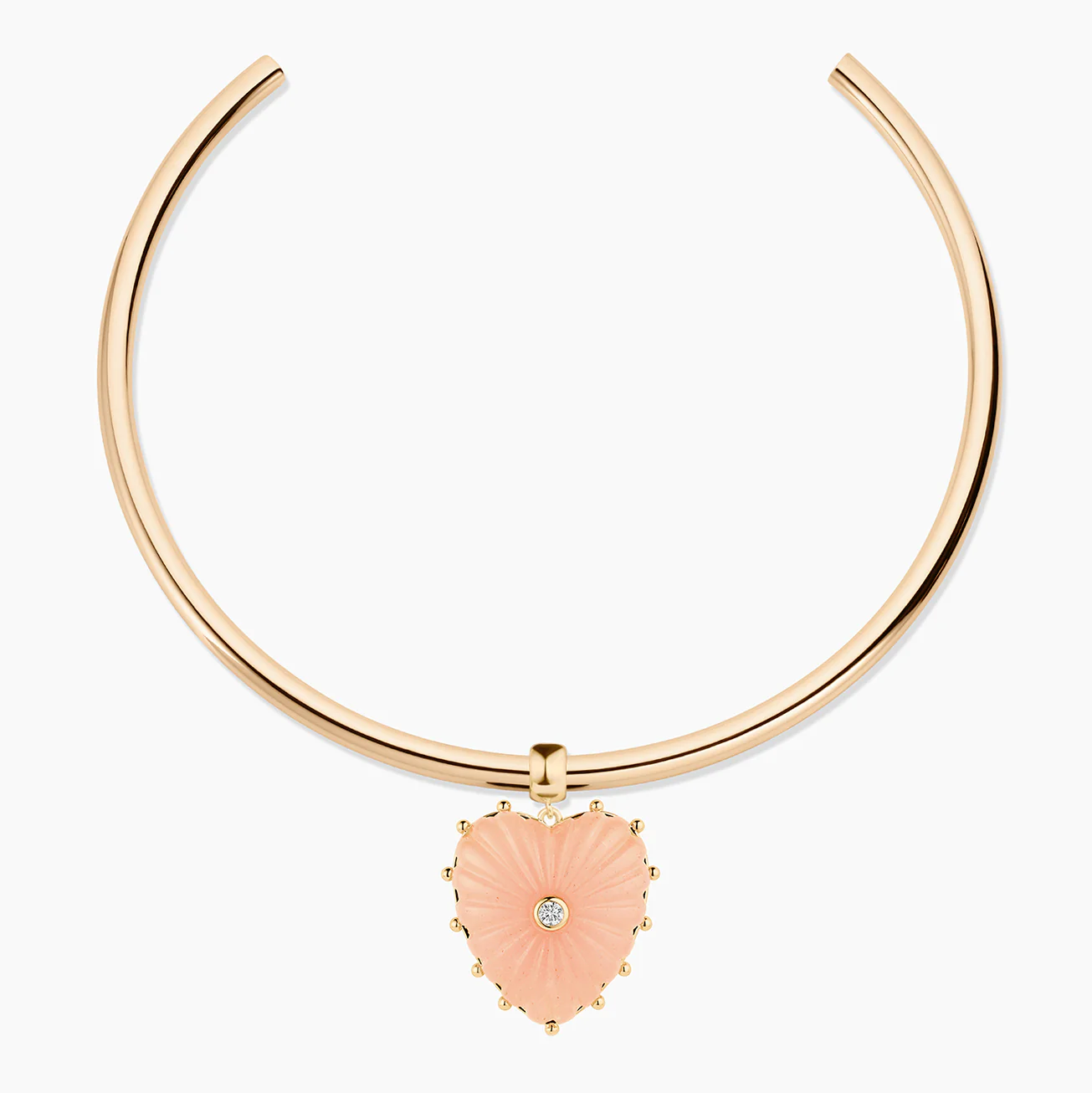 Malene Pink Jade Heart Bail - Image 13