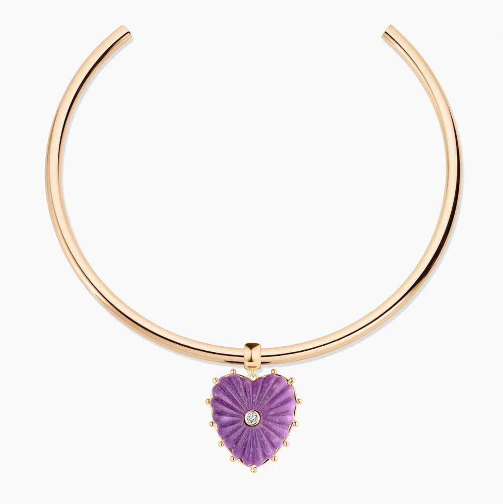 Malene Purple Mica Heart Bail - Image 10