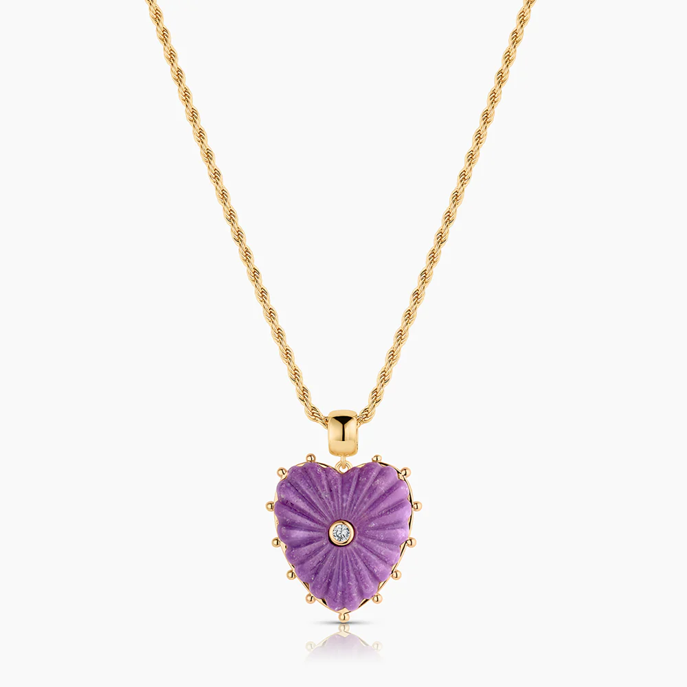 Malene Purple Mica Heart Bail - Image 11