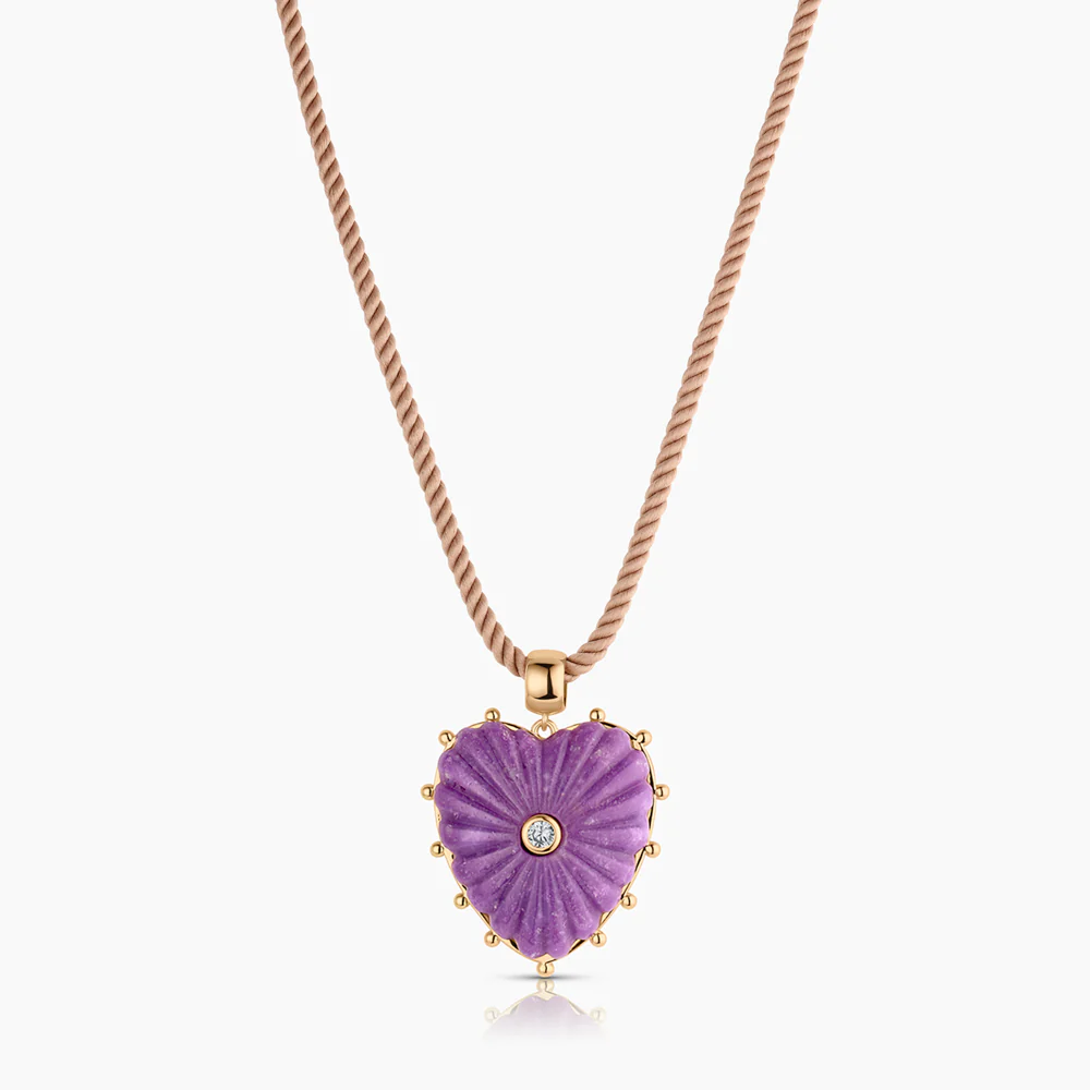 Malene Purple Mica Heart Bail - Image 4
