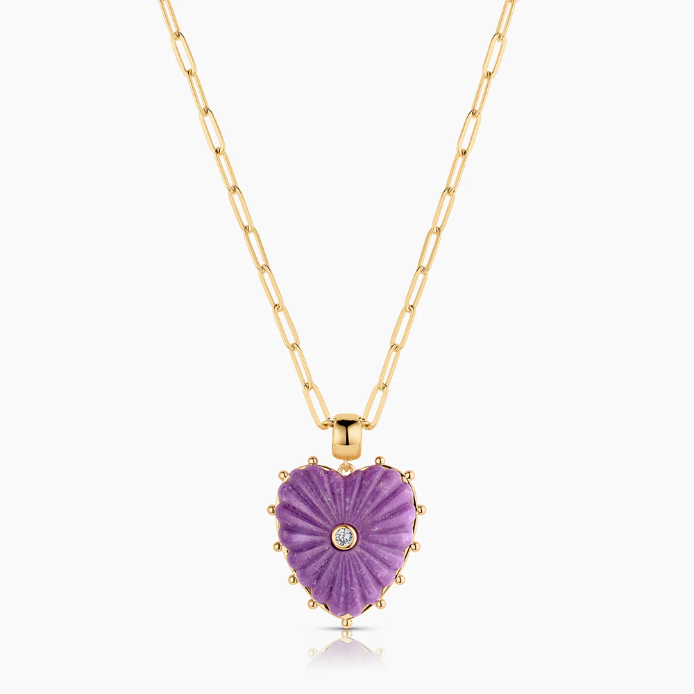 Malene Purple Mica Heart Bail - Image 8
