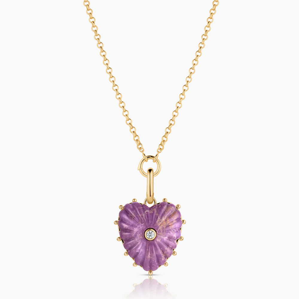 Malene Purple Mica Heart Clip - Image 10