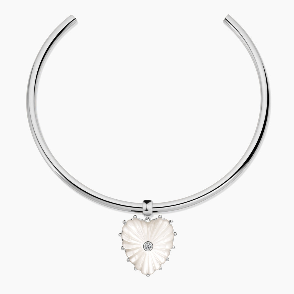 Malene Silver Mother Of Pearl Heart Bail - Image 5
