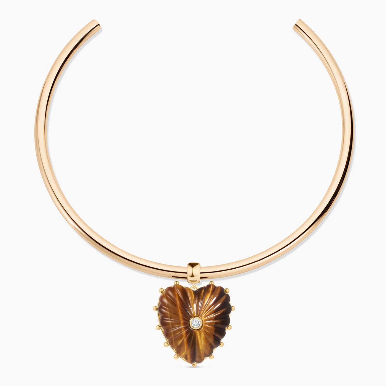 Malene Tiger’s Eye Heart Bail - Image 10