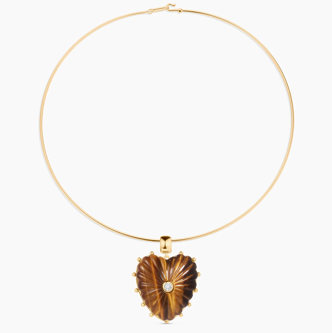 Malene Tiger’s Eye Heart Bail - Image 8