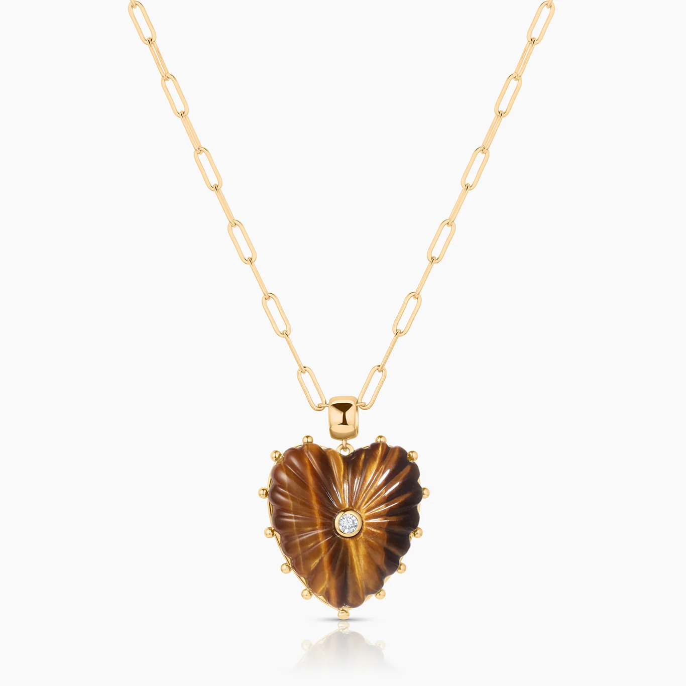 Malene Tiger’s Eye Heart Bail - Image 9