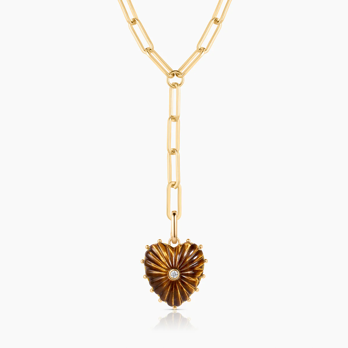 Malene Tiger’s Eye Heart Clip - Image 4