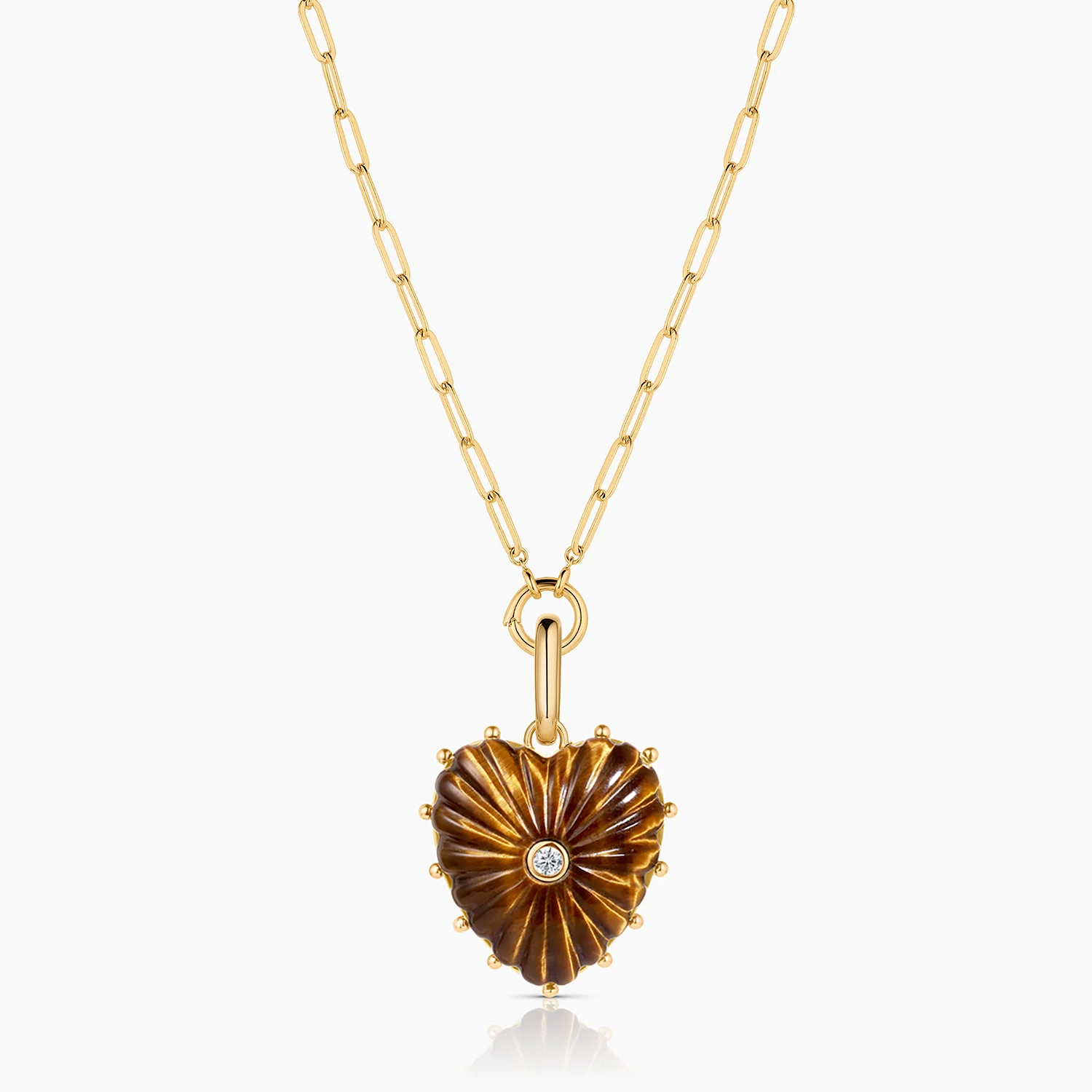 Malene Tiger’s Eye Heart Clip - Image 6