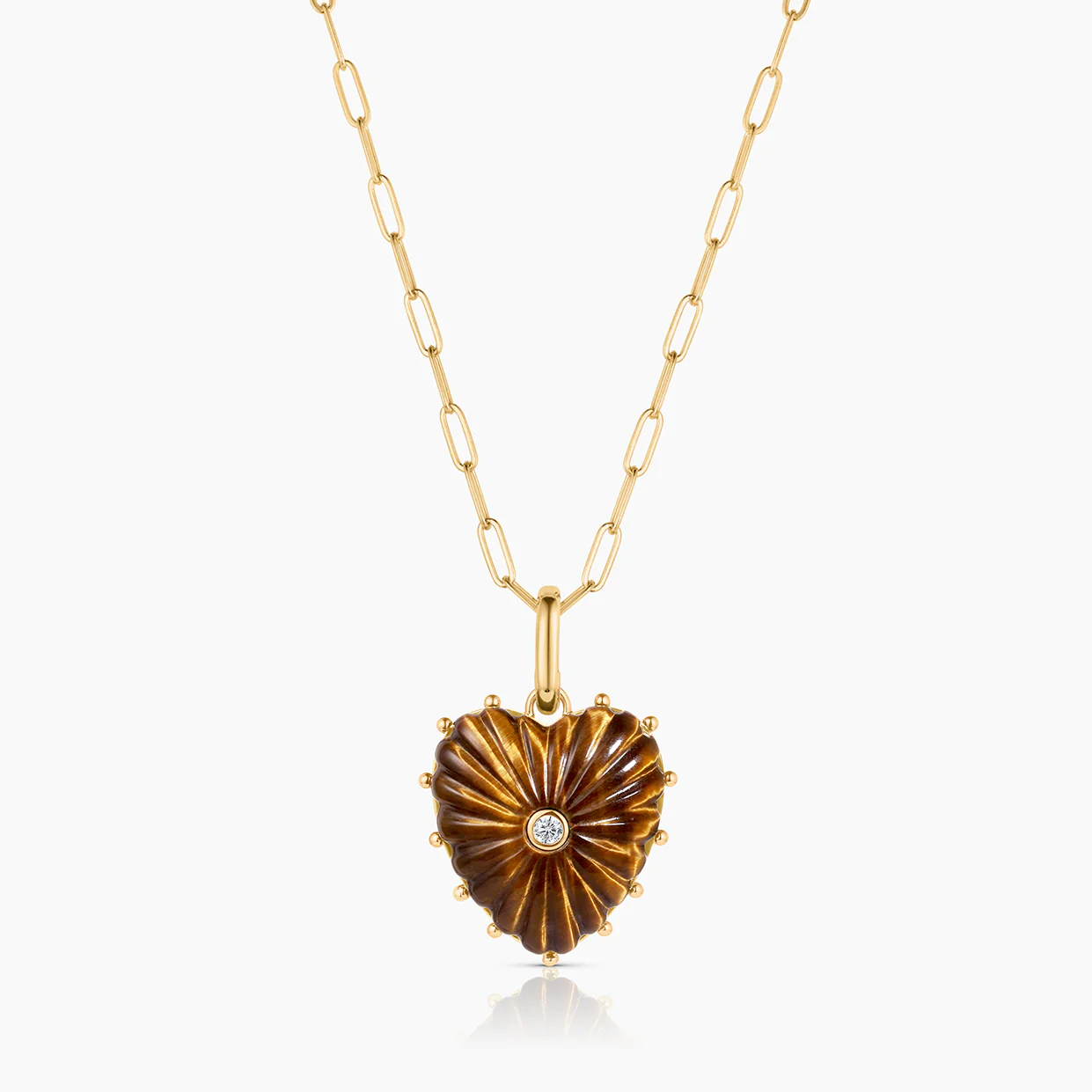 Malene Tiger’s Eye Heart Clip - Image 8