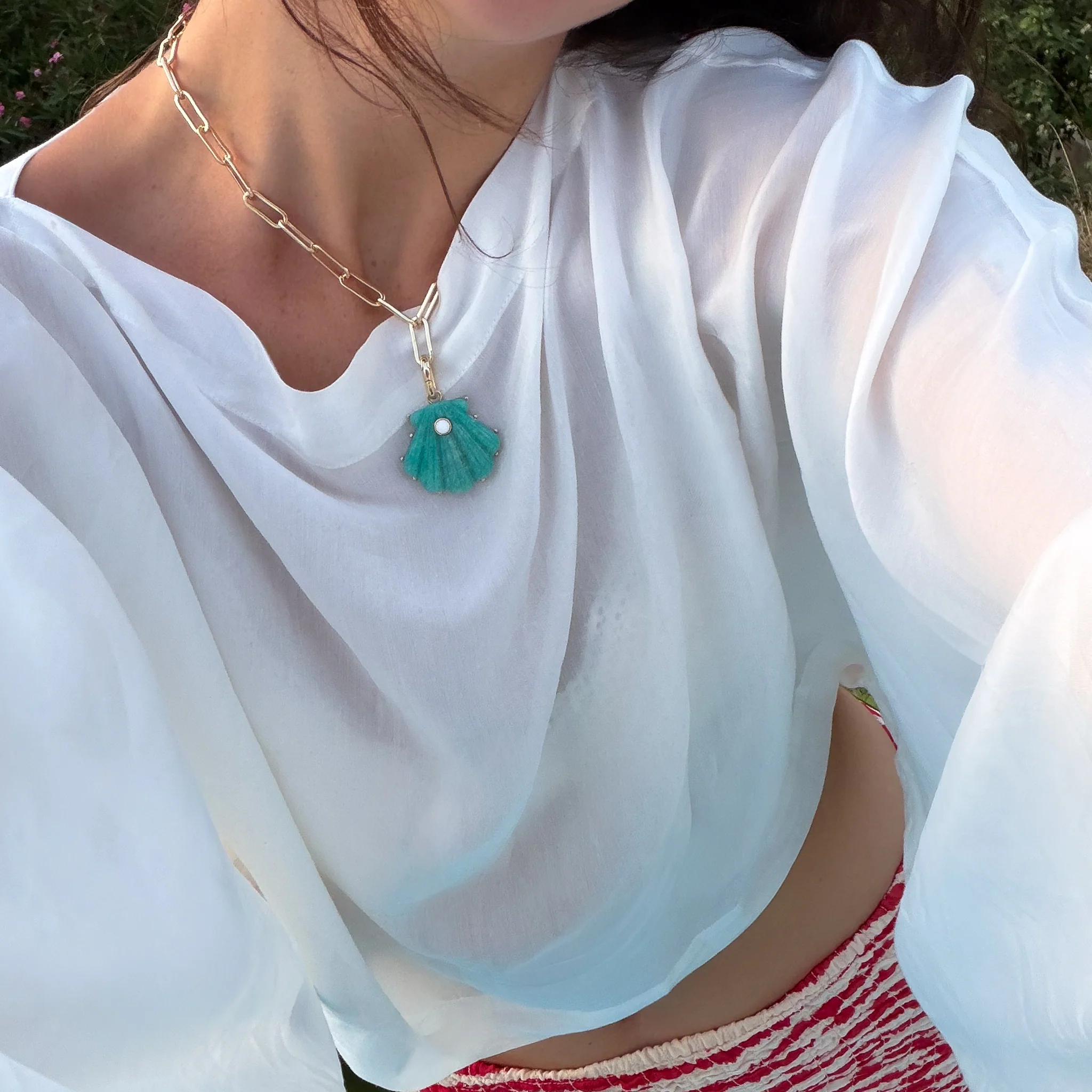 Marea Amazonite Shell Clip - Image 6
