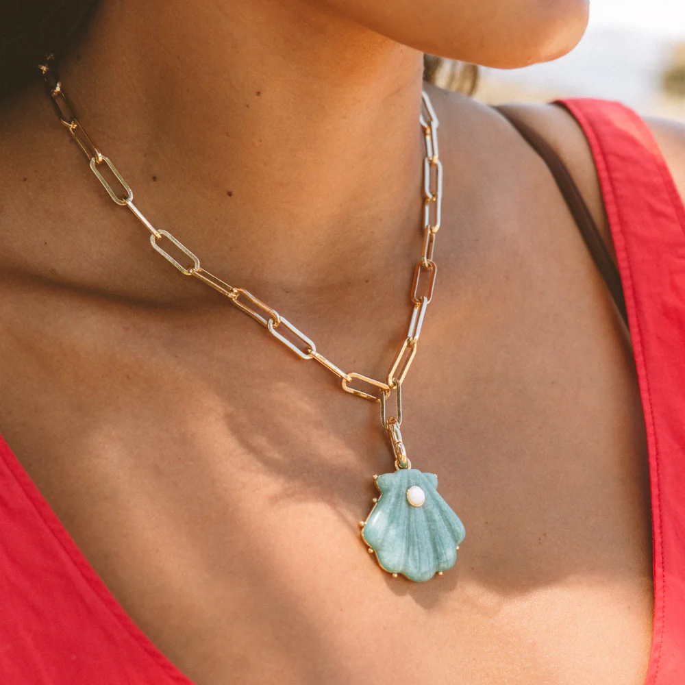 Marea Amazonite Shell Clip - Image 7