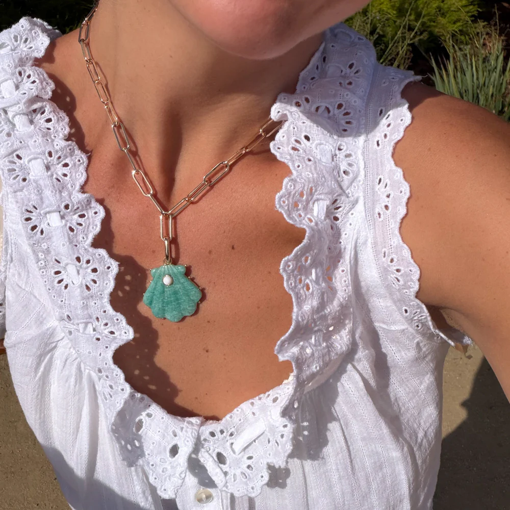 Marea Amazonite Shell Clip - Image 3