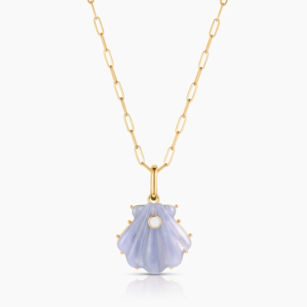 Marea Blue Lace Shell Clip - Image 8