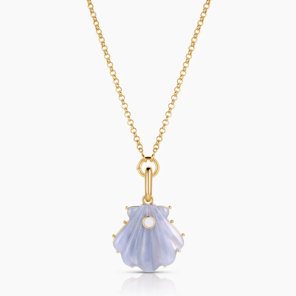 Marea Blue Lace Shell Clip - Image 9