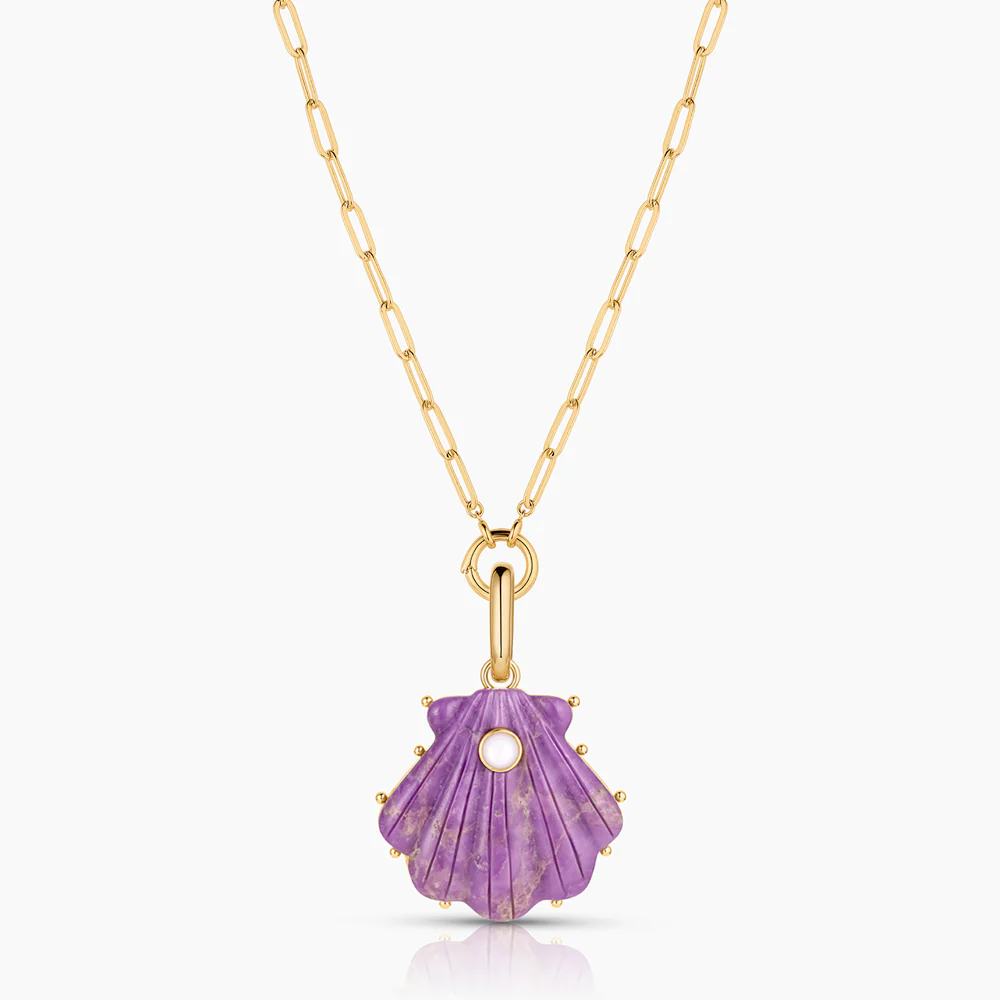 Marea Purple Mica Shell Clip - Image 10