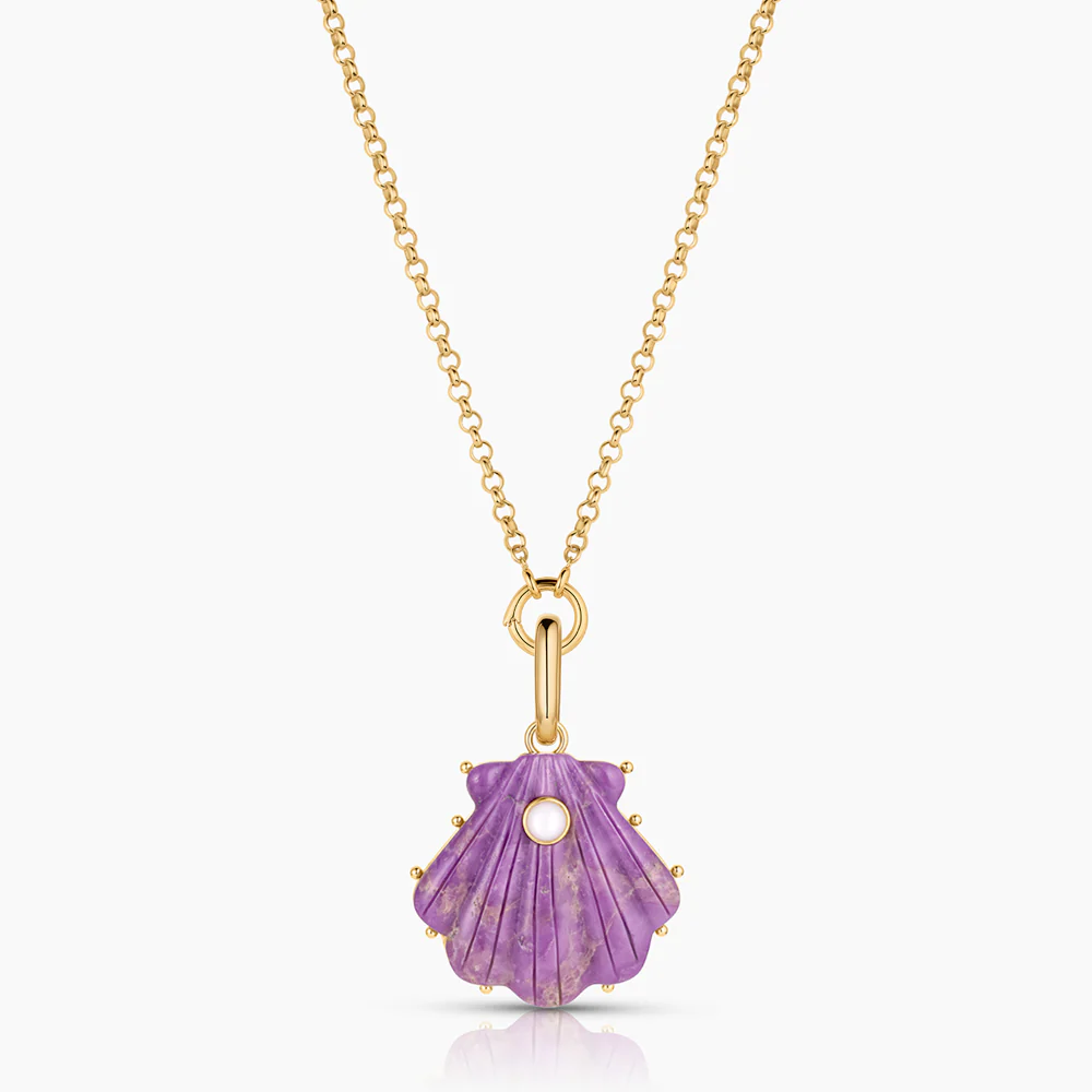 Marea Purple Mica Shell Clip - Image 11