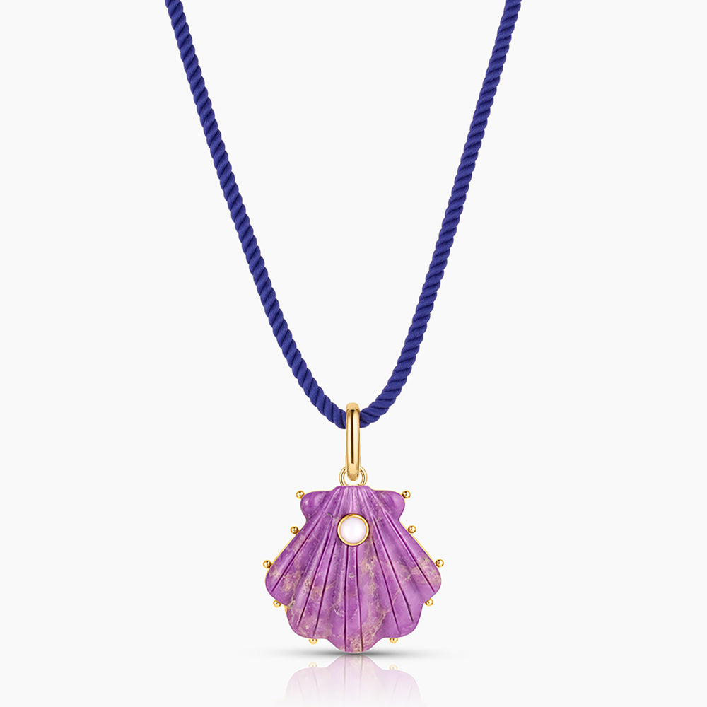 Marea Purple Mica Shell Clip - Image 5