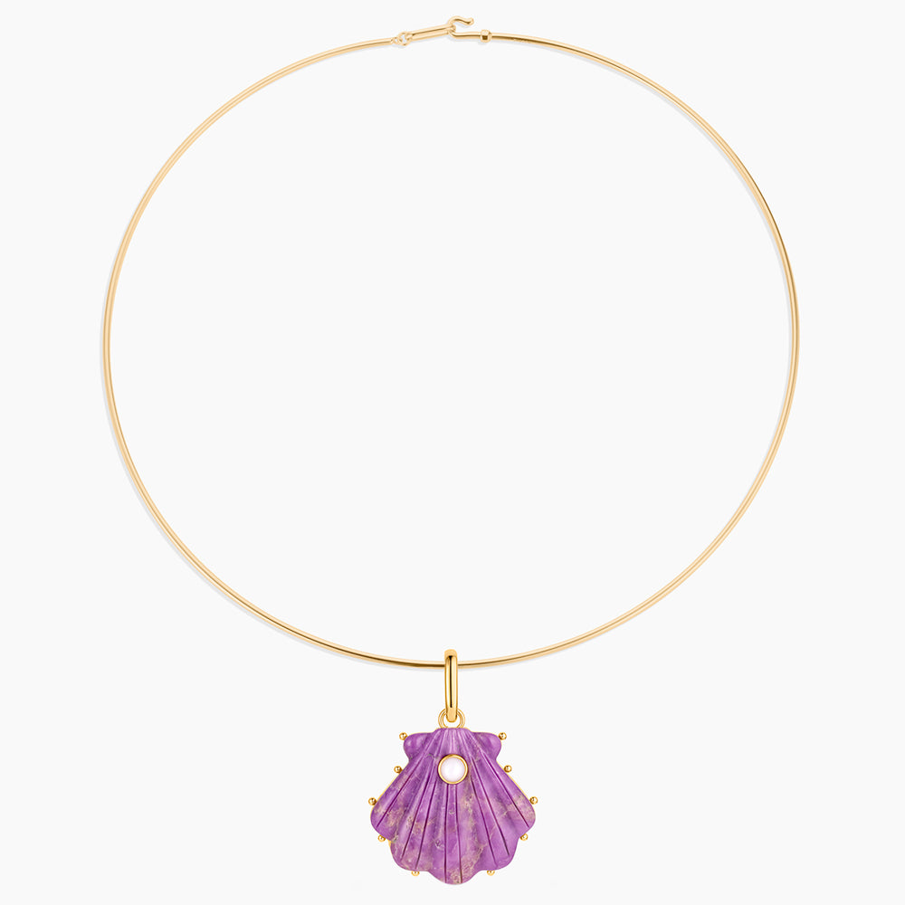 Marea Purple Mica Shell Clip - Image 8