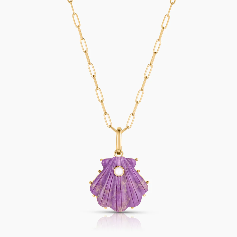 Marea Purple Mica Shell Clip - Image 9