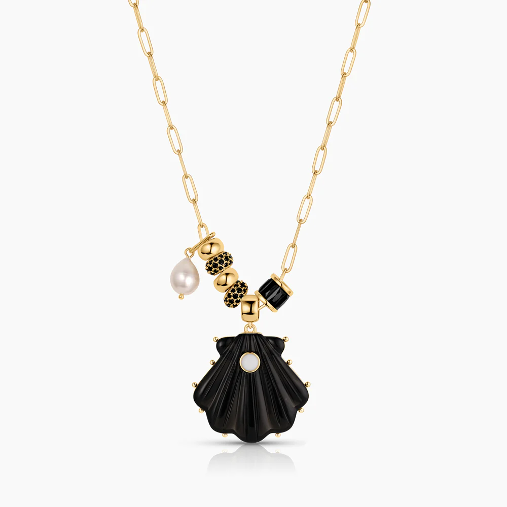 Marea Soirée Onyx Shell Necklace