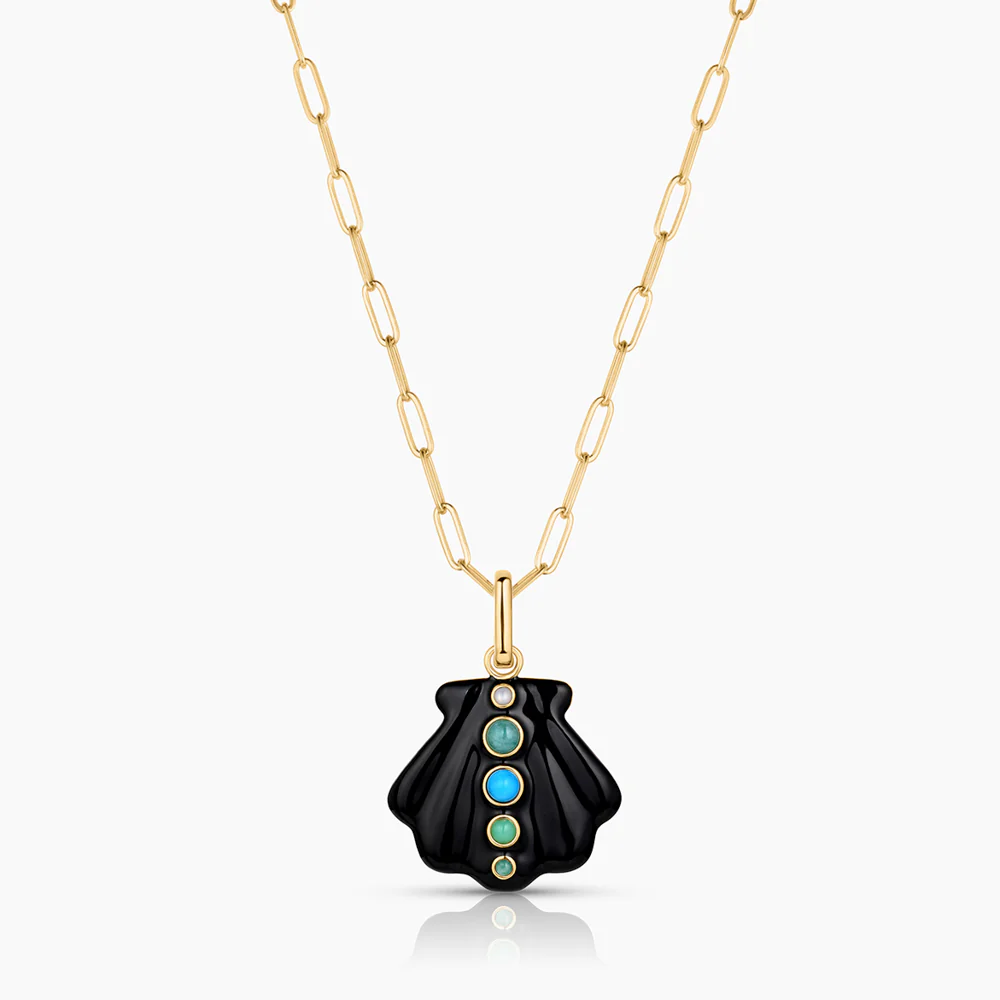 Maris Black Enamel Shell Clip - Image 9