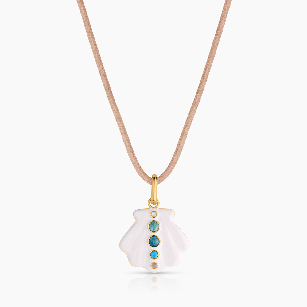 Maris White Enamel Shell Clip - Image 10