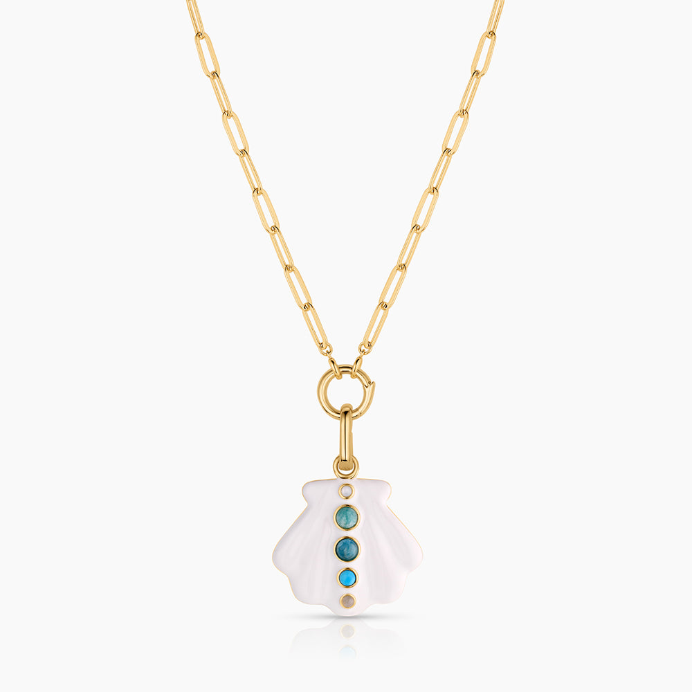 Maris White Enamel Shell Clip - Image 12