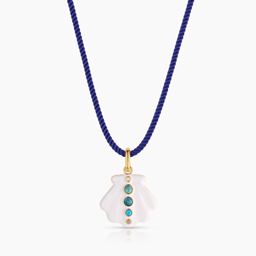 Maris White Enamel Shell Clip - Image 5