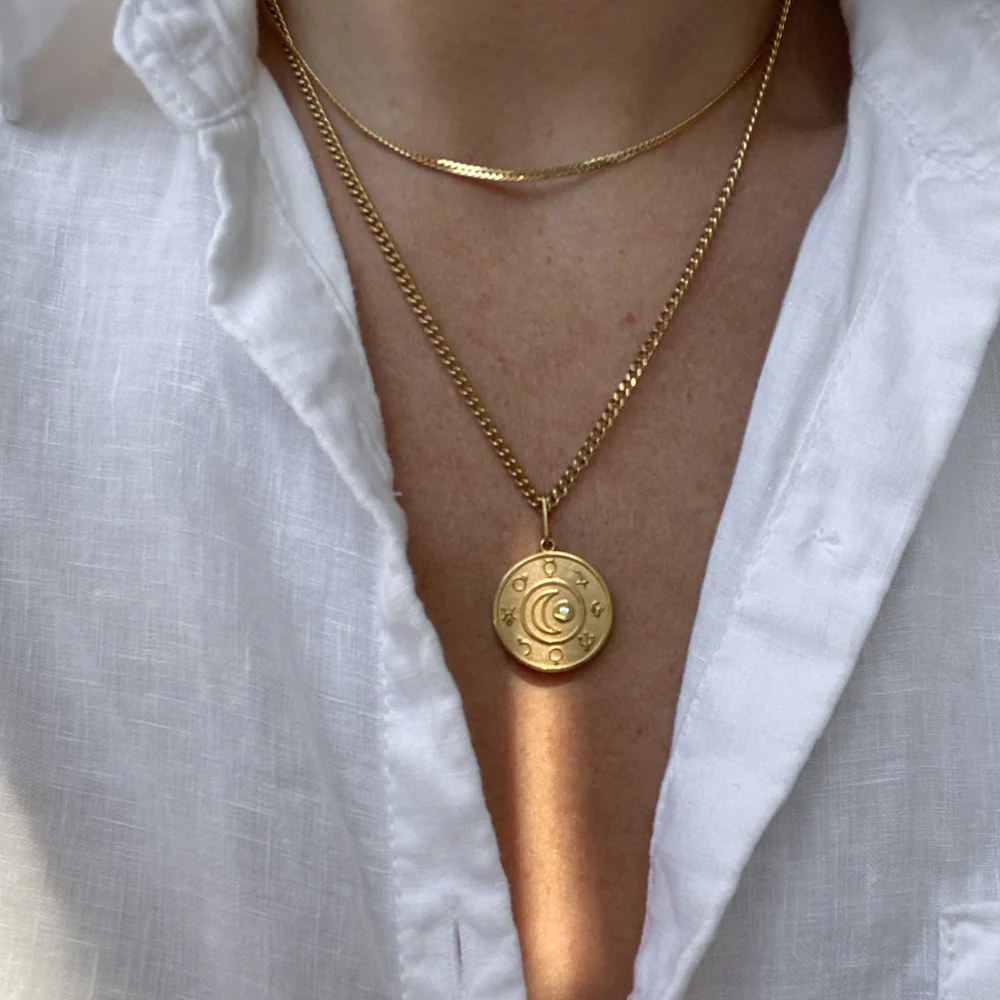 Mini Dani Silver Herringbone Necklace - Image 5