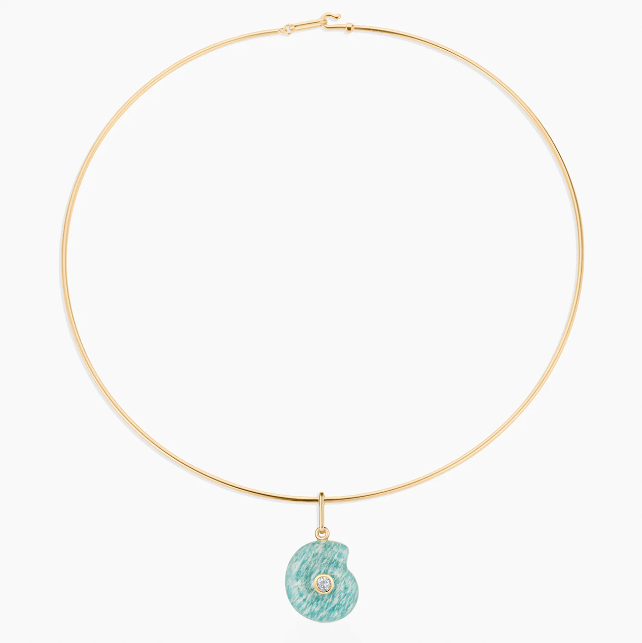 Nautilus Amazonite Spiral Shell - Image 3