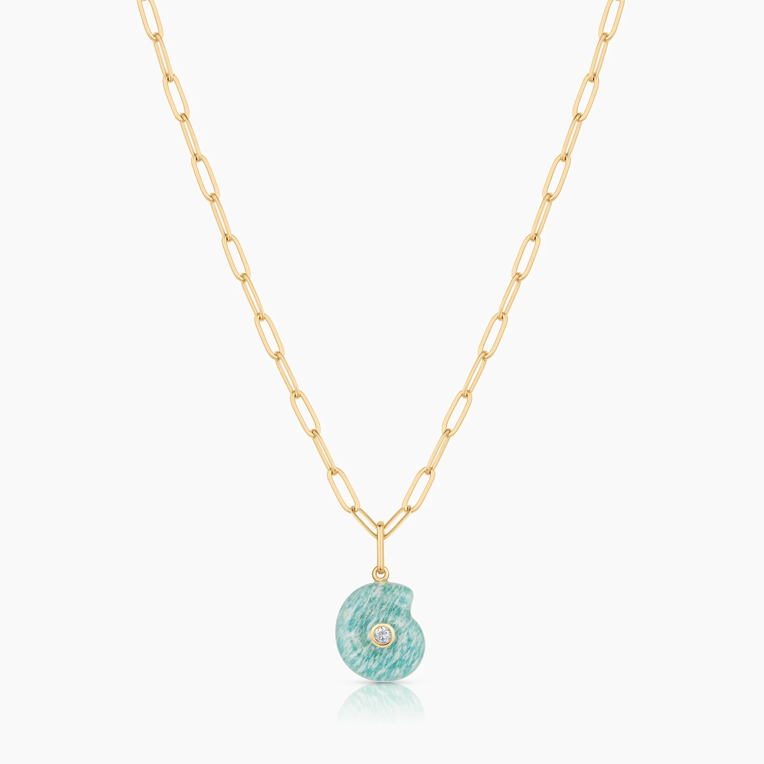 Nautilus Amazonite Spiral Shell - Image 6
