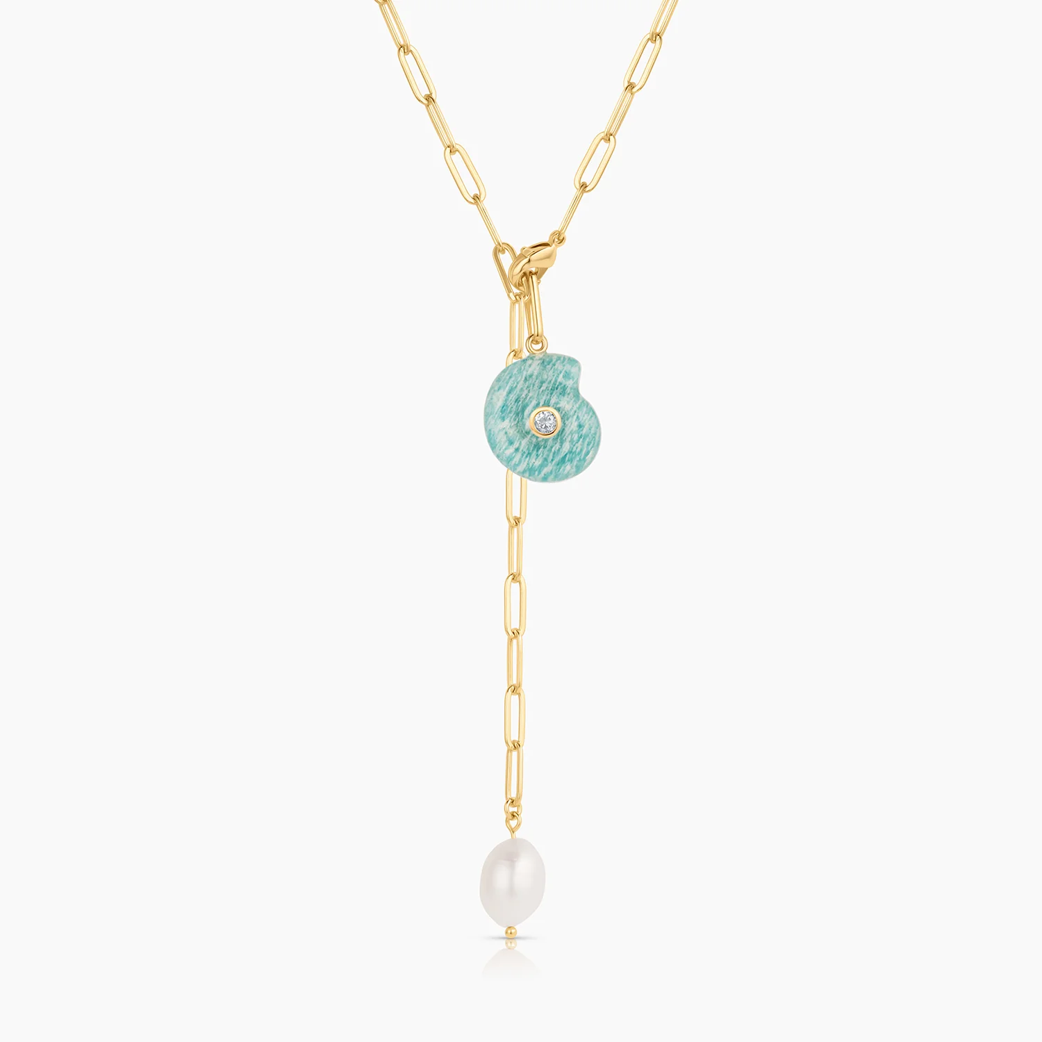 Nautilus Amazonite Spiral Shell - Image 7